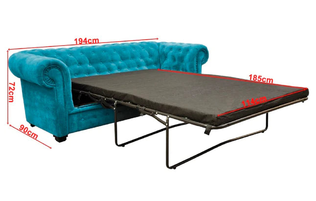 The Grande fold out metal action chesterfield sofa bed