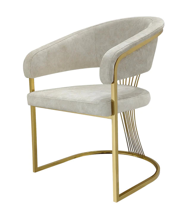 Prado gold metal frame chair