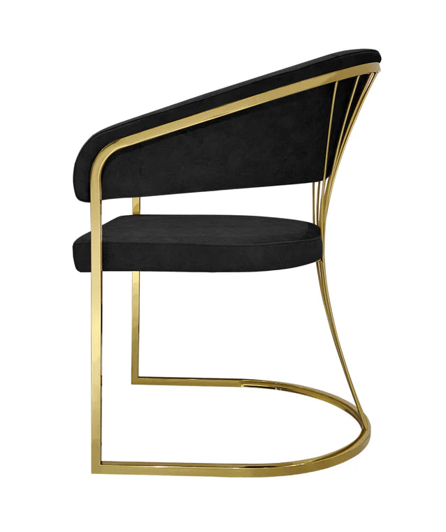 Prado gold metal frame chair