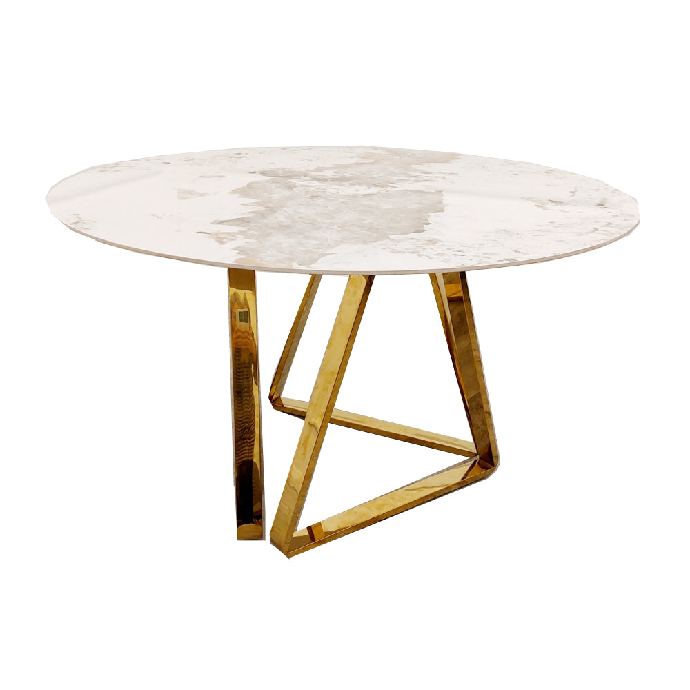 Nero 1.3m Round Dining Table with Sintered Stone Top with Astra Chairs