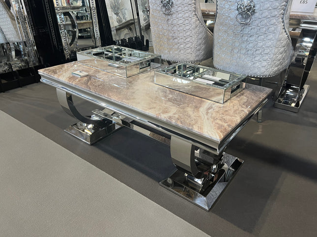 Ariana Mocha Marble Coffee Table